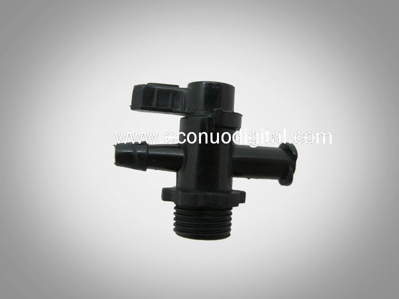 E1084  Plastic tri-way valve black UV