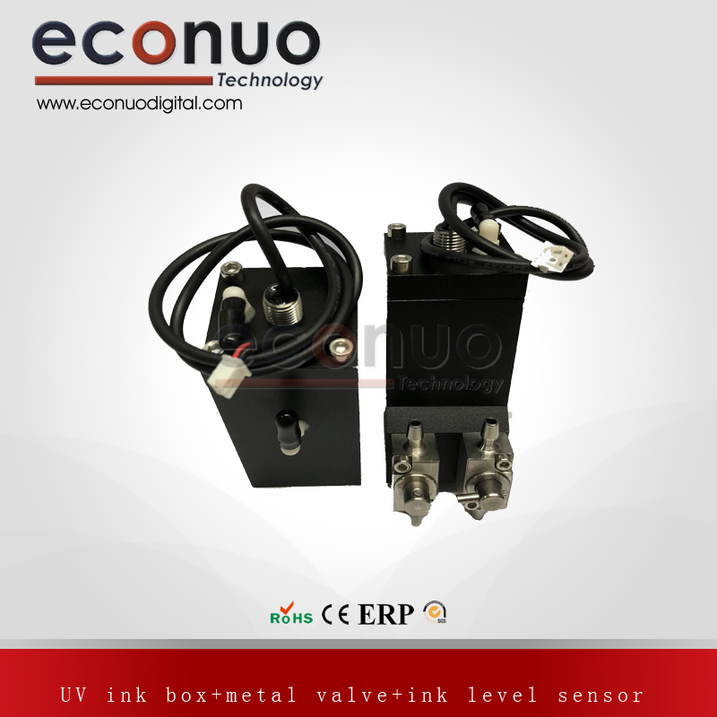 E1351 UV ink box+metal valve+ink level sensor