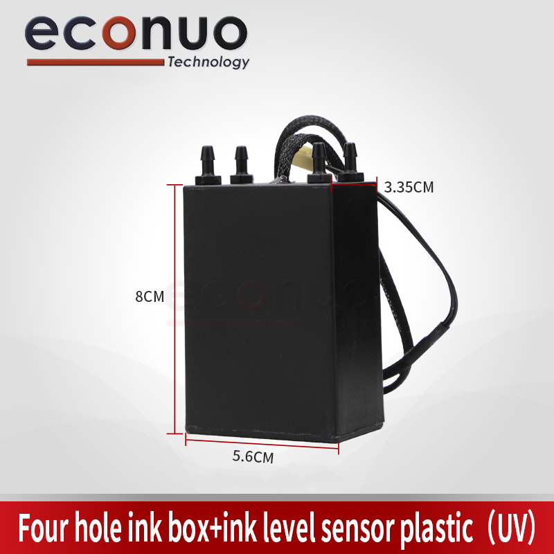 E1016 Four hole ink box+ink level sensor plastic (UV)