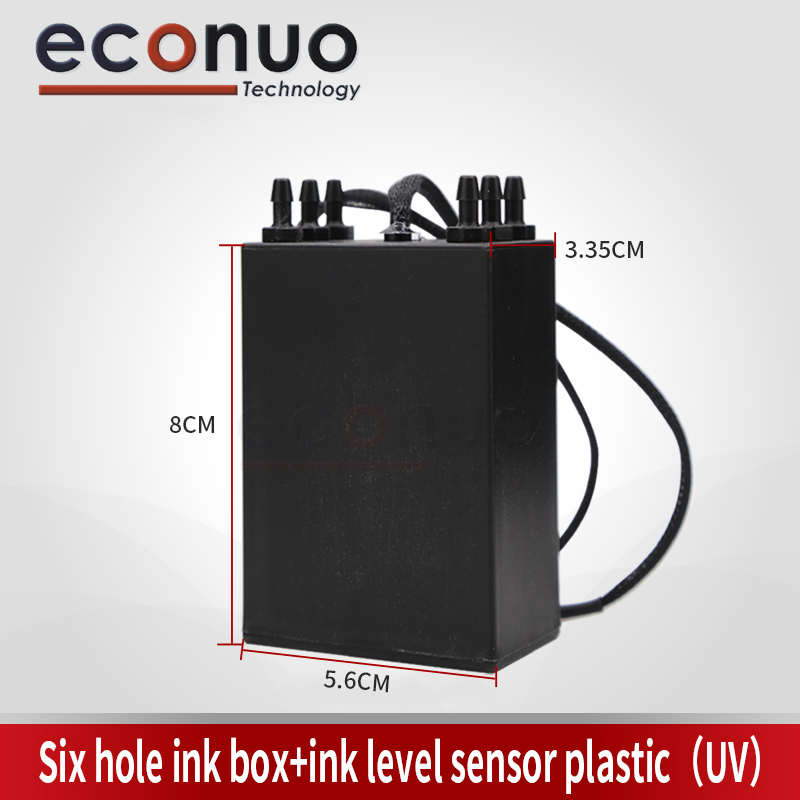 E1018  Six hole ink box+ink level sensor plastic(UV)