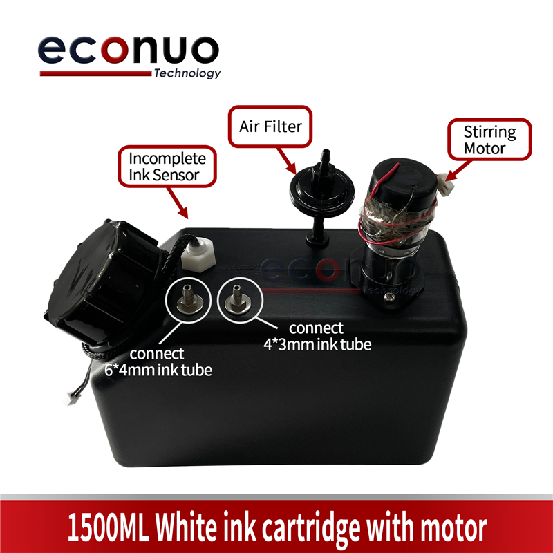 ECS1148-1 White ink cartridge with motor 1500ML