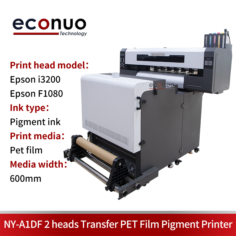 NY-A1DF 2 heads Transfer PET Film Pigment Printer